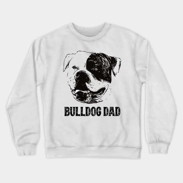 American Bulldog Dad Crewneck Sweatshirt by DoggyStyles